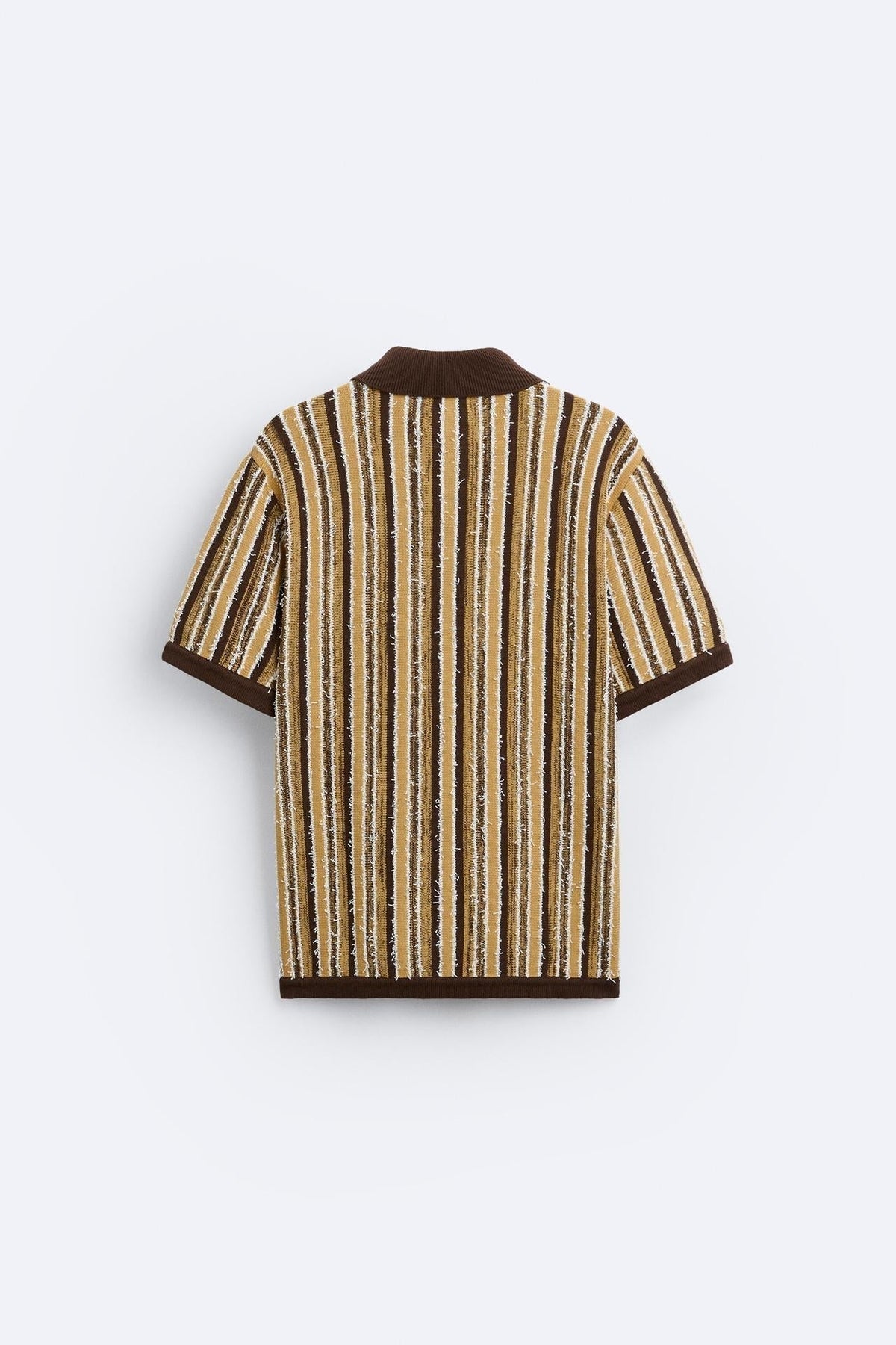 Herre Retro Strikket Stribet Polo Casual Sommer Skjorte