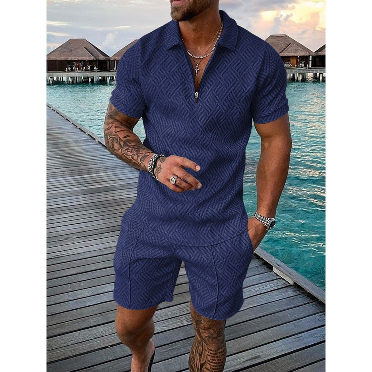 Olbia Zip Polo Sæt