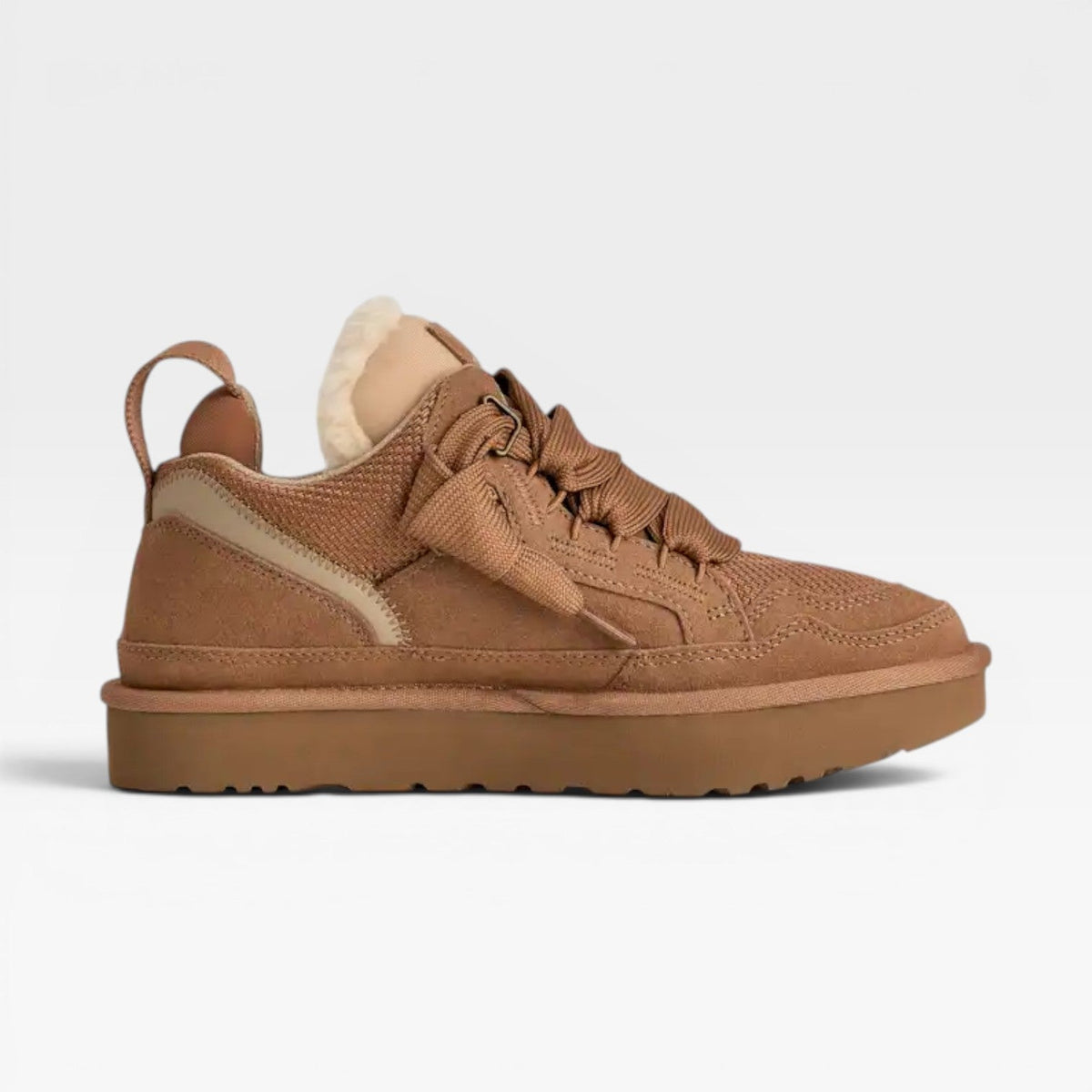 Kvinders Shearling Forede Sneakers – Lækre Ægte Suede Chunky Træningssko
