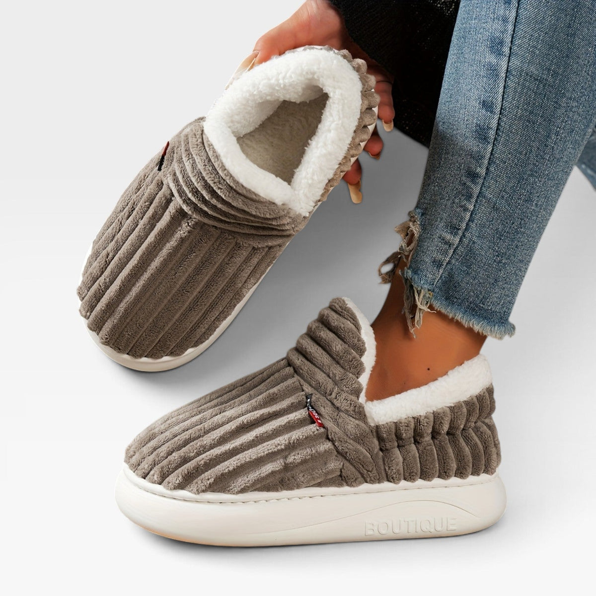 Kvinders Lækre Corduroy Slippers