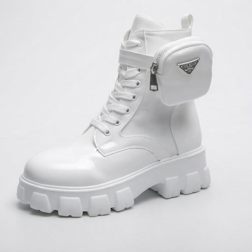 Kvinders Street Style Platform Combat Støvler