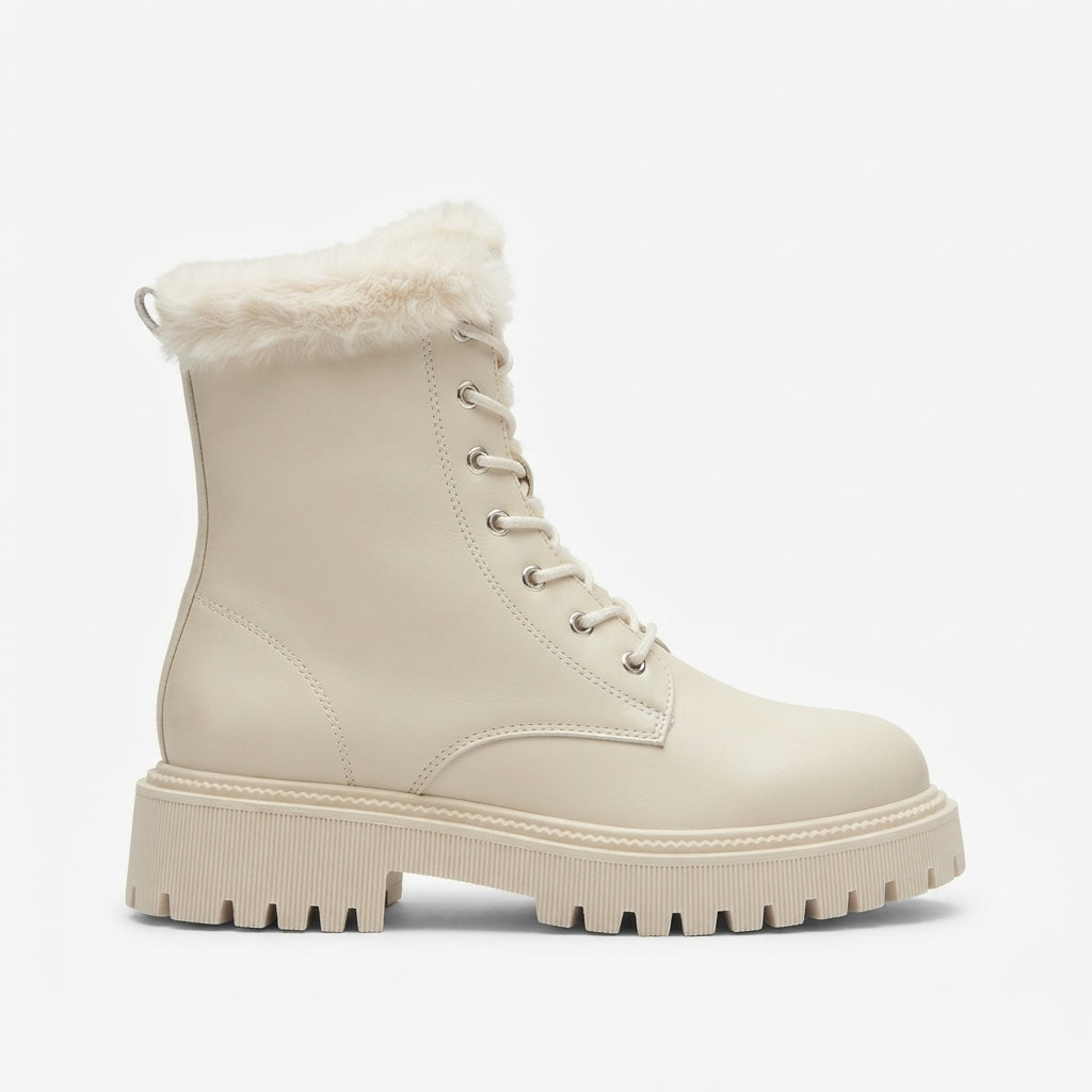 Kvinder Laced Lined Combat Boots