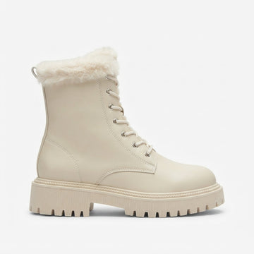 Kvinder Laced Lined Combat Boots