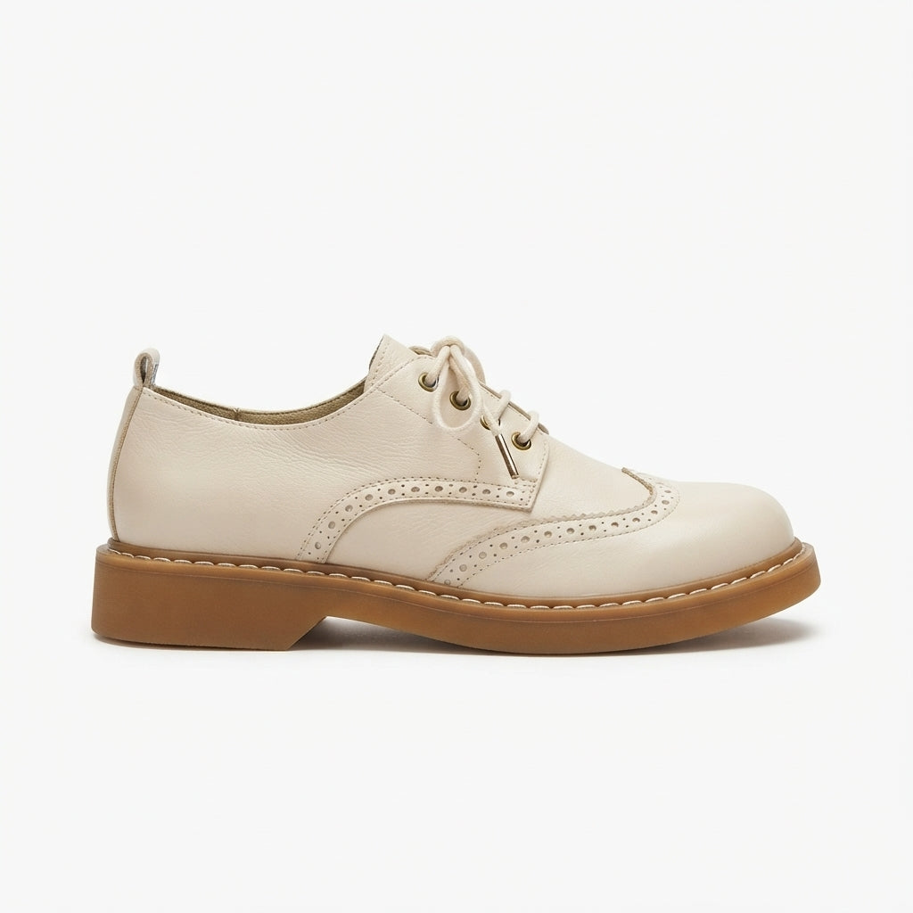 Kvinders Klassiske Brogue Oxford Sko