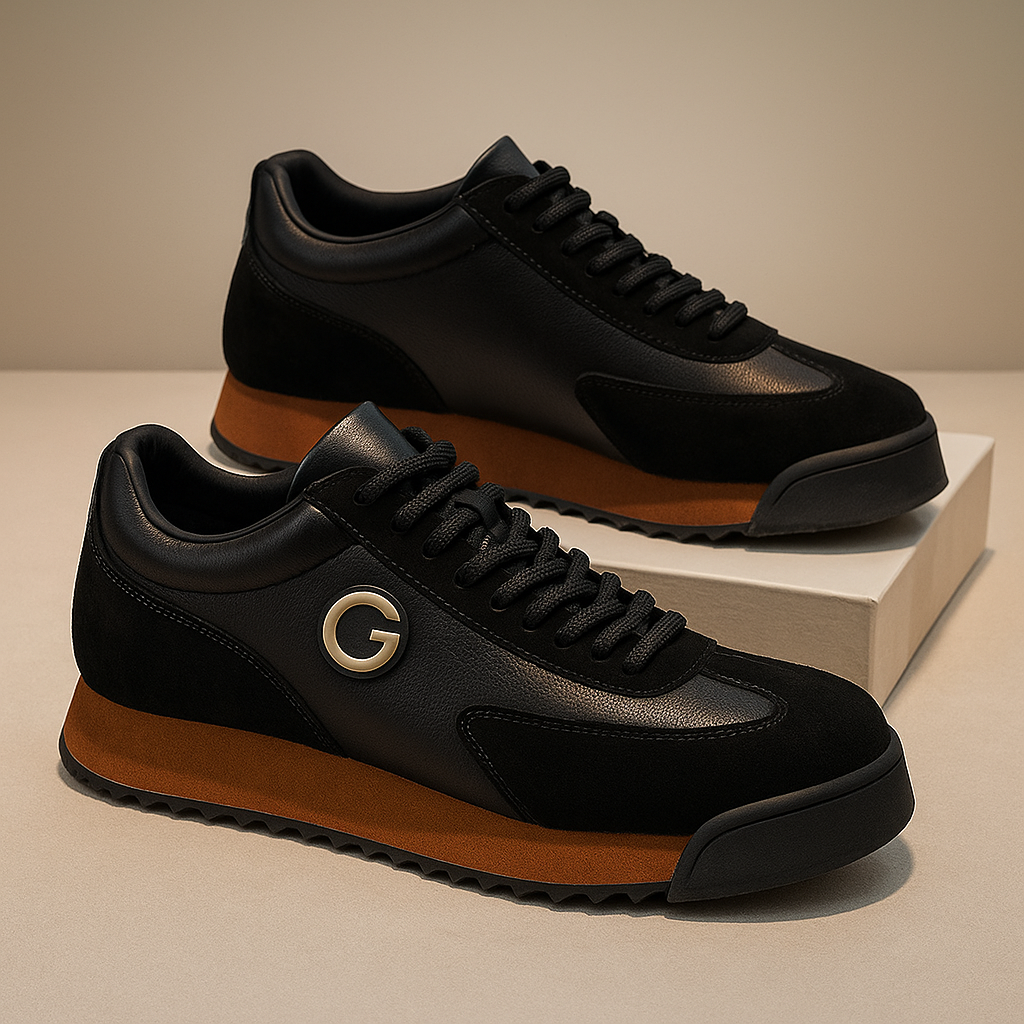 Herre Suede Læder Retro Sneakers – To Farvet Casual Sneakers