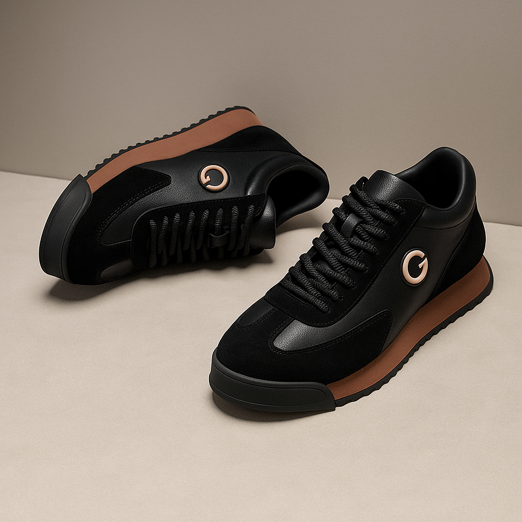 Herre Suede Læder Retro Sneakers – To Farvet Casual Sneakers