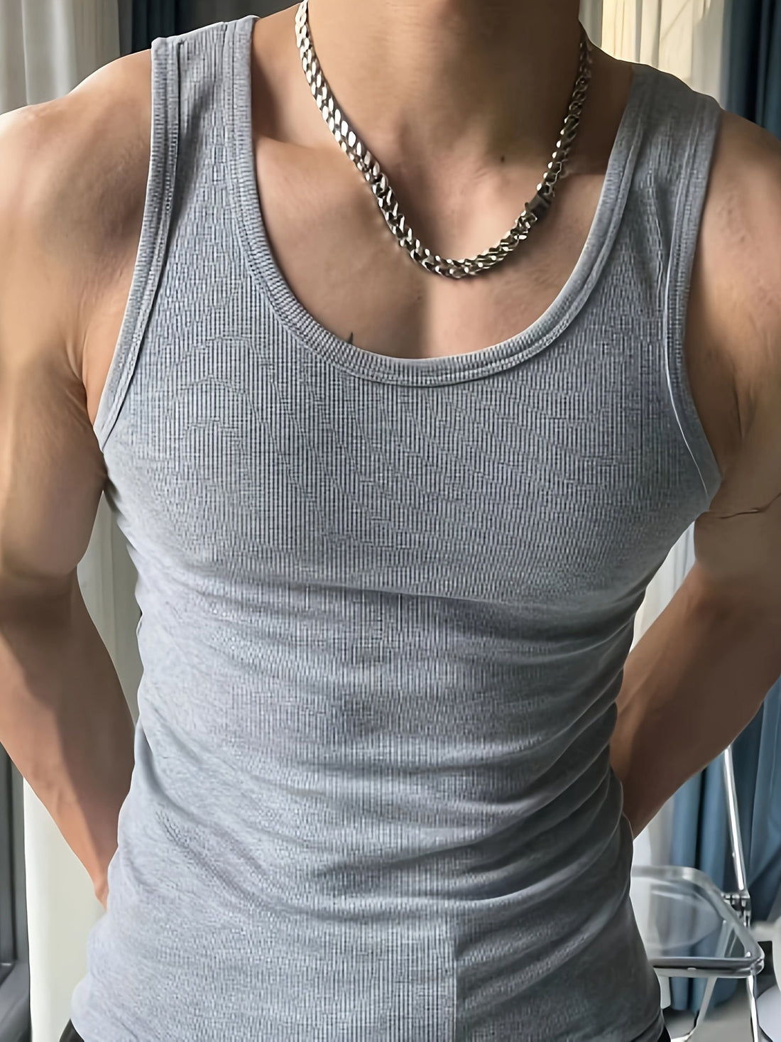 Herre Åndbar Sommer Tanktop – Letvægts Komfortabel Atletisk Casual Workout T-shirt