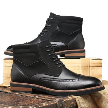 Herre Forfined Wingtip Ankelstøvler