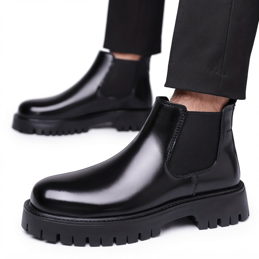 Mænds Rugged Platform Chelsea Støvler