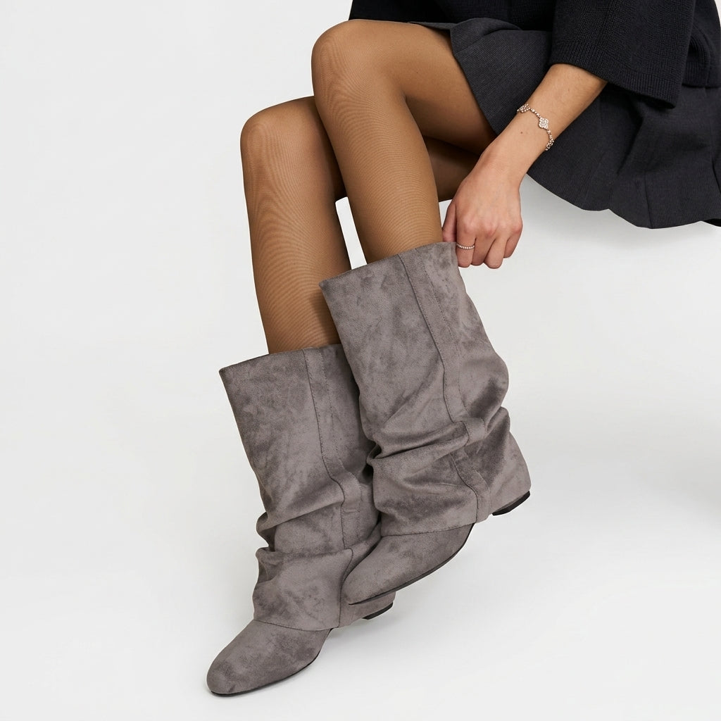 Kvinders Slouch Suede Støvler
