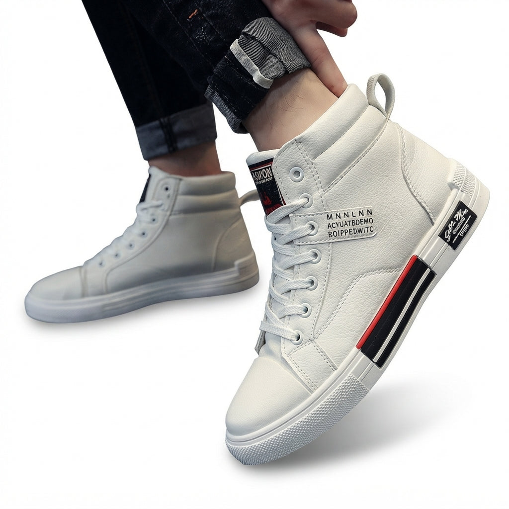 Herre Relaxed Snørebånd Høj-Top Sneakers