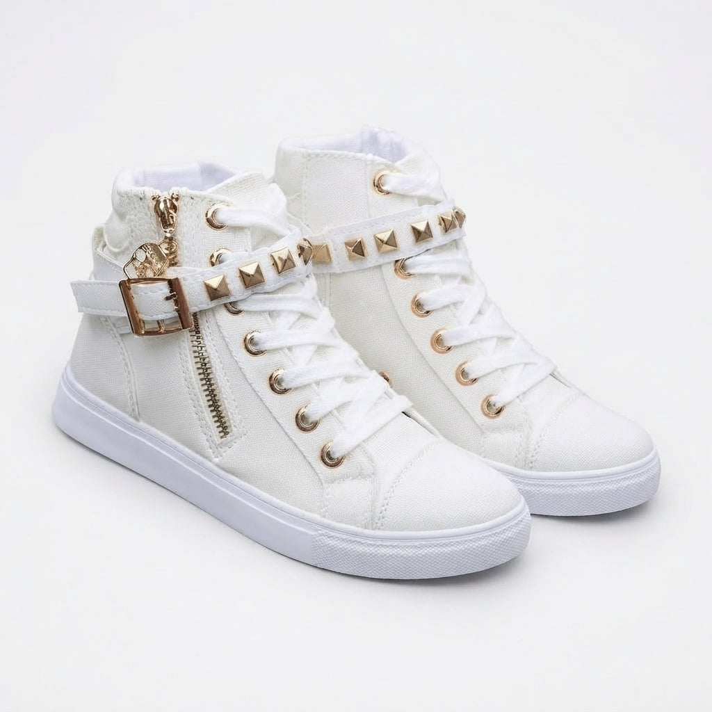 Kvindernes Chic Høje Studsede Sneakers