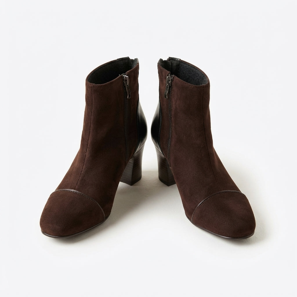 Kvindernes All-Day Comfort Suede Hælede Ankelstøvler