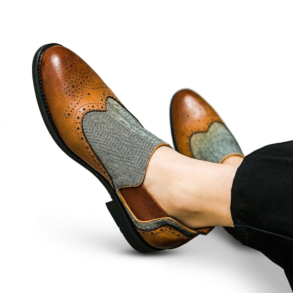 Herre Læder Brogue Loafers