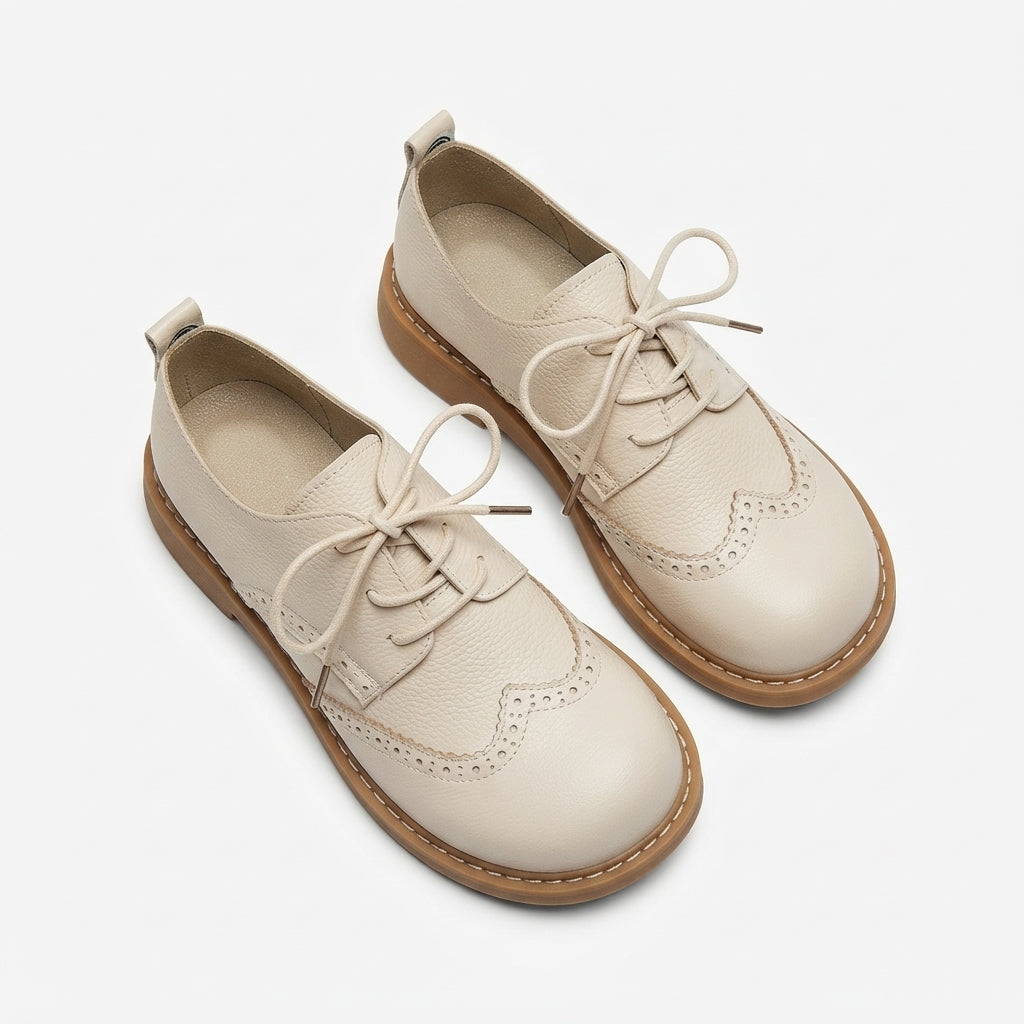 Kvinders Klassiske Brogue Oxford Sko