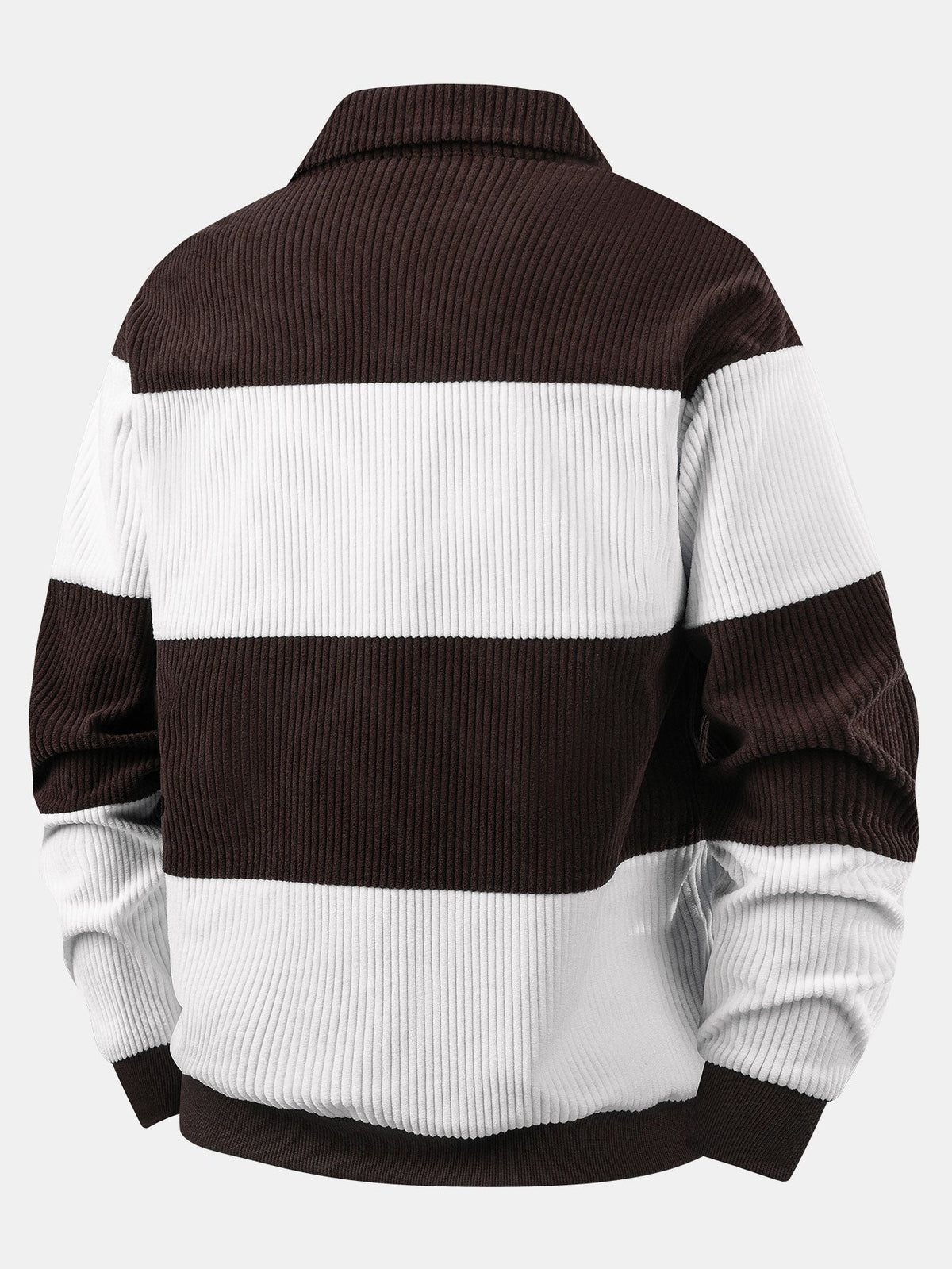 Herre Corduroy Polo Sweatshirt – Afslappet Retro Lag til Efterår og Vinter
