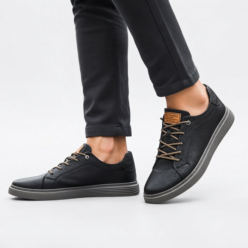 Herre Snørebånd Læder Sneakers