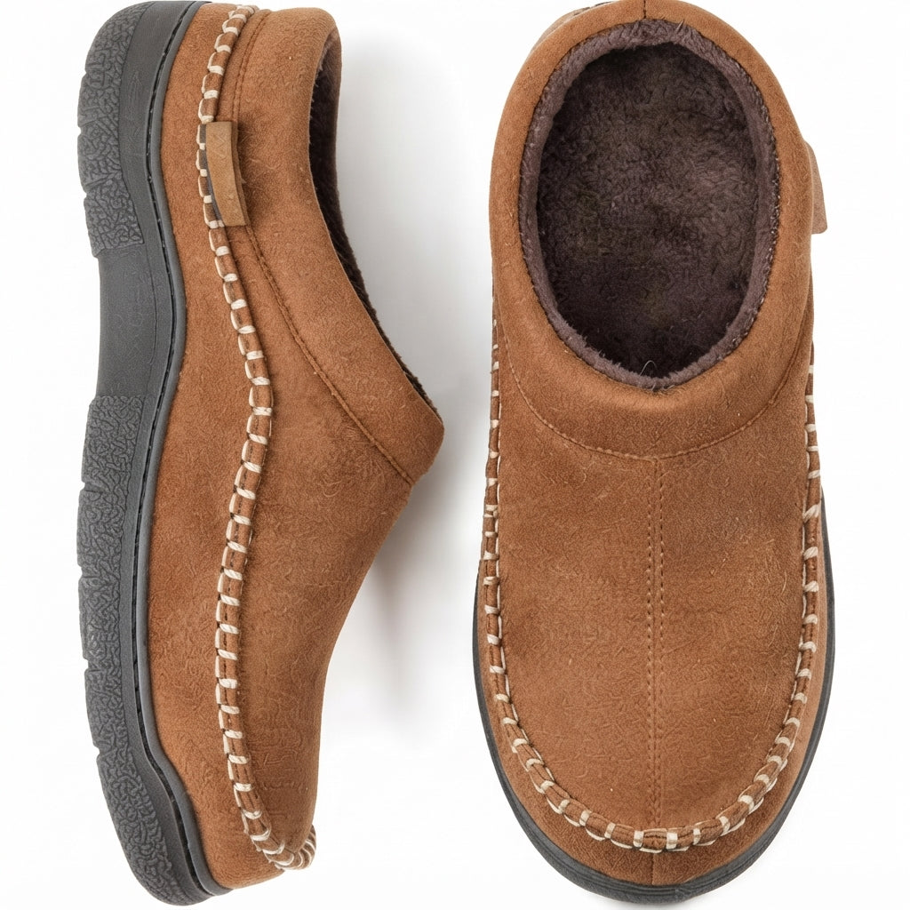 Herre Orthopædiske Bredde Suede Mokkasinslippers