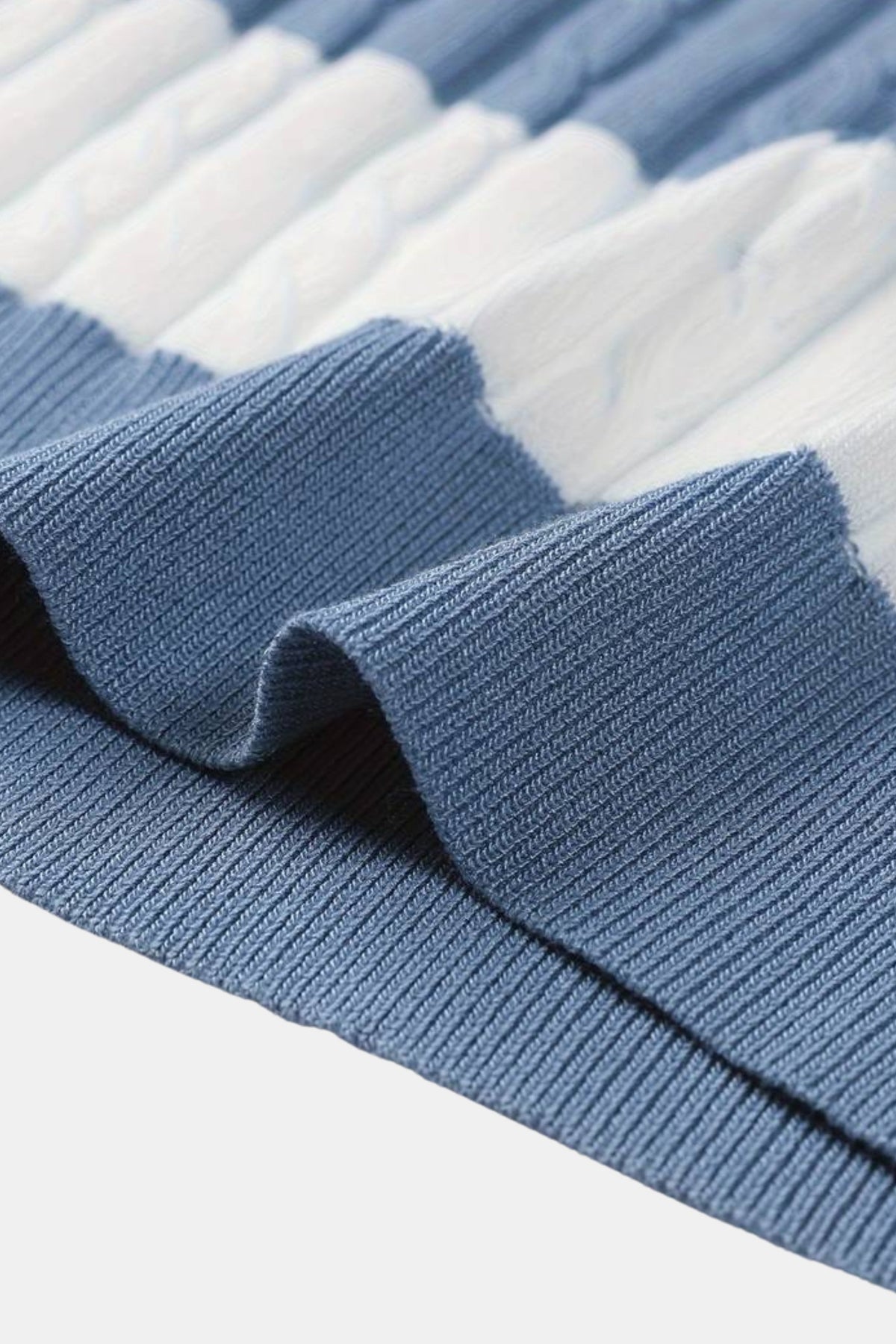 Herre Strikket Stribet Polo Tekstureret Smart Casual Sommer Skjorte