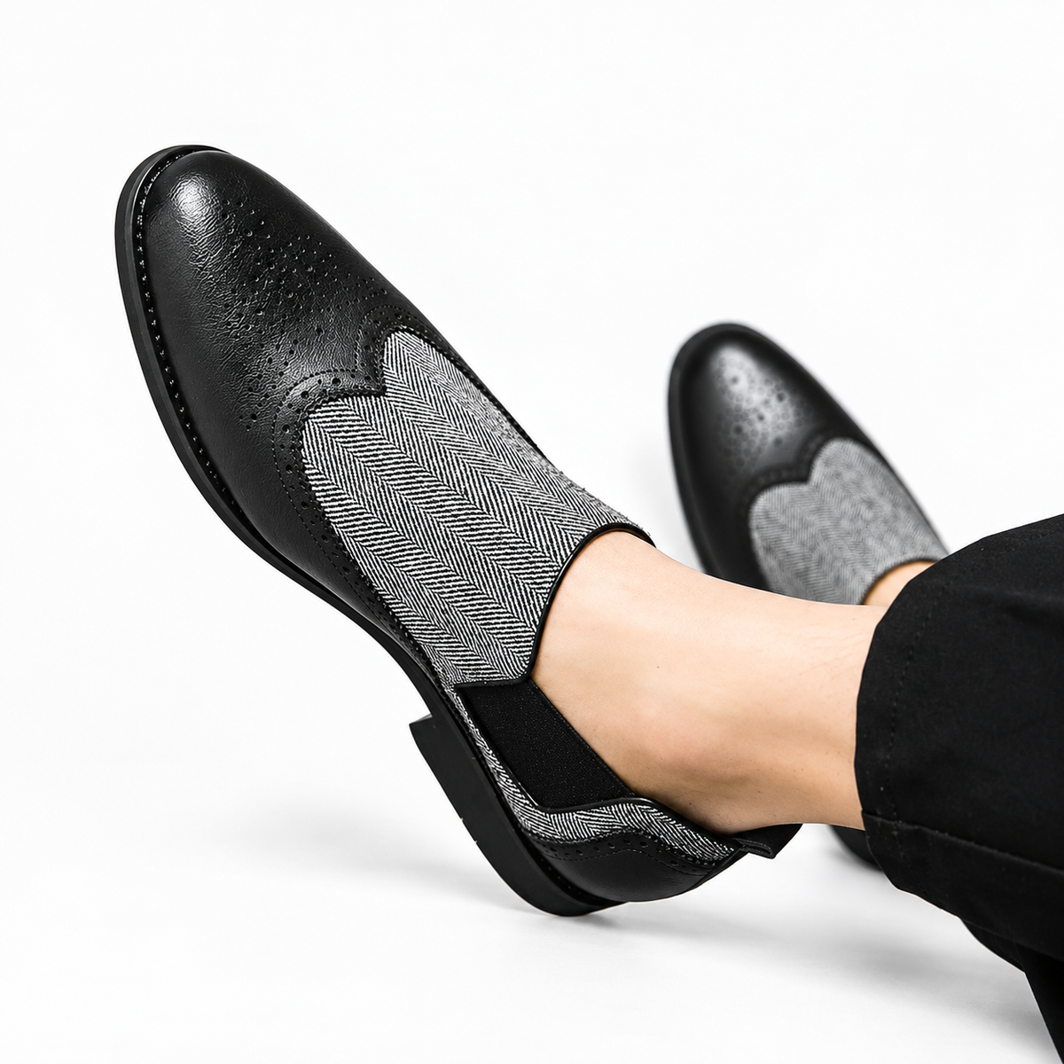 Herre Læder Brogue Loafers