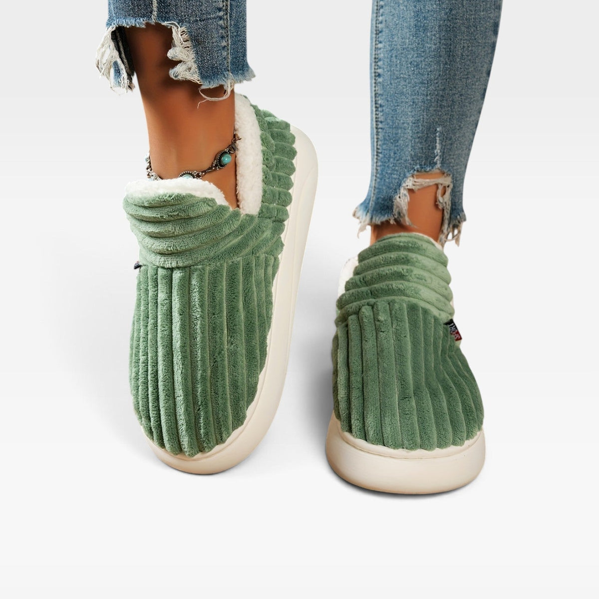 Kvinders Lækre Corduroy Slippers
