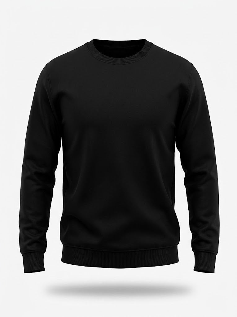 Herre Crew-Neck Langærmet T-Shirt – Letvægts Hverdag Casual Essential