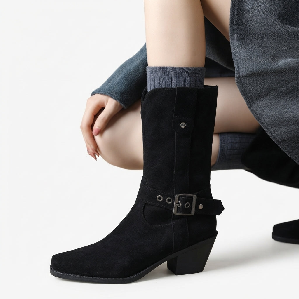 Kvinders Mid-Calf Cowboy Støvler