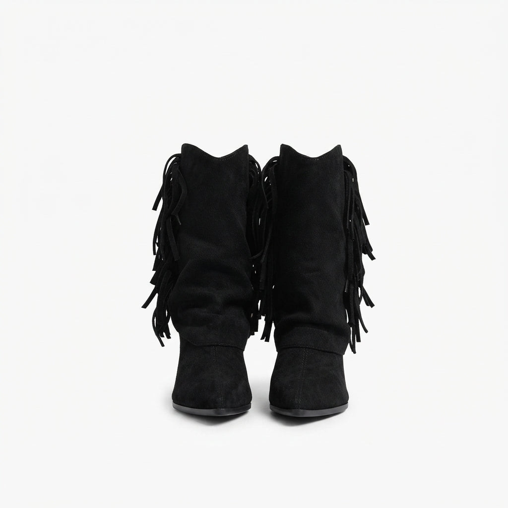 Kvinders Suede Slouch Cowboy Støvler