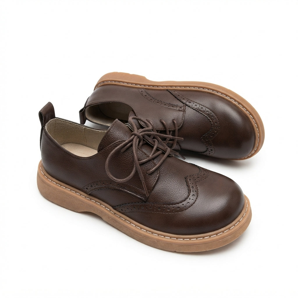 Kvinders Klassiske Brogue Oxford Sko