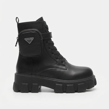 Kvinders Street Style Platform Combat Støvler