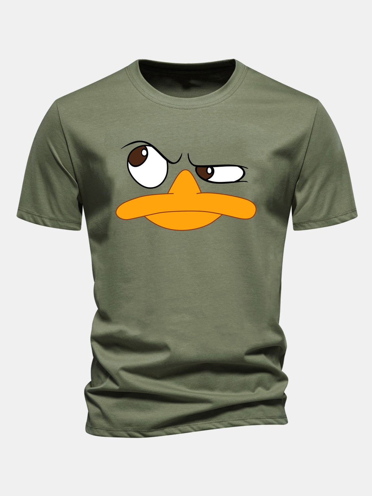 Herre Grafisk T-shirt med Tegneserie Ansigt Print Casual Fit