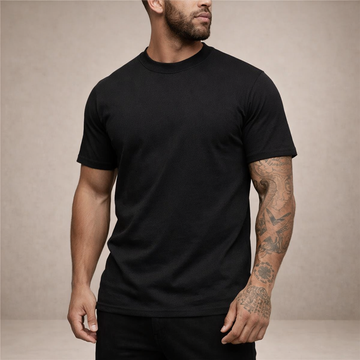 Herre Slim Fit Crew Neck Essential Bomulds T-Shirt
