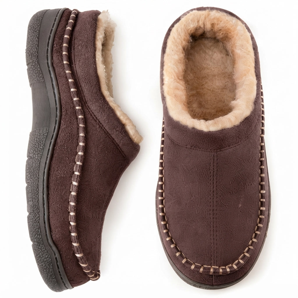 Herre Orthopædiske Bredde Suede Mokkasinslippers