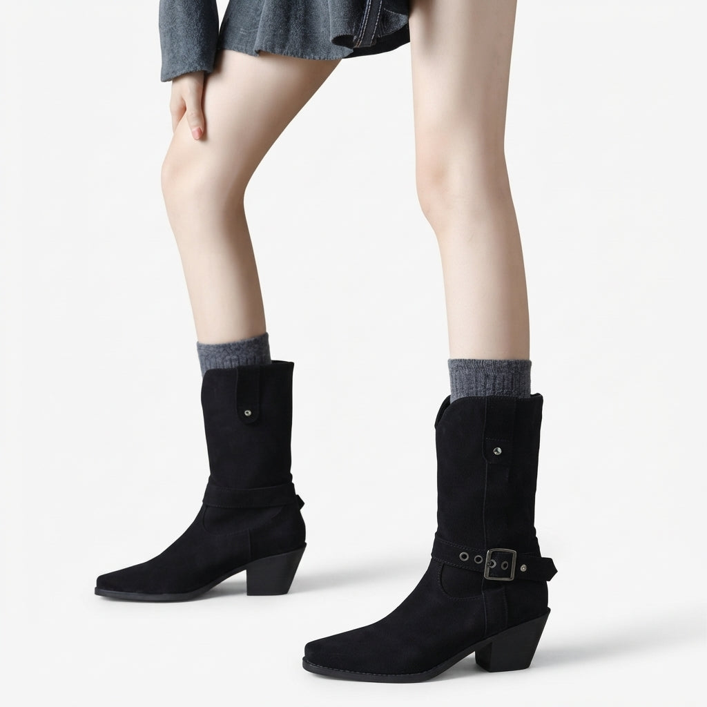 Kvinders Mid-Calf Cowboy Støvler