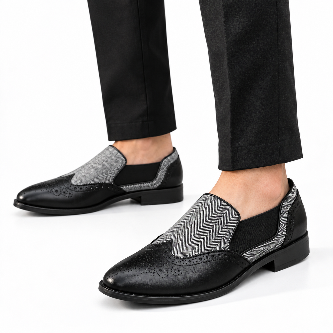 Herre Læder Brogue Loafers