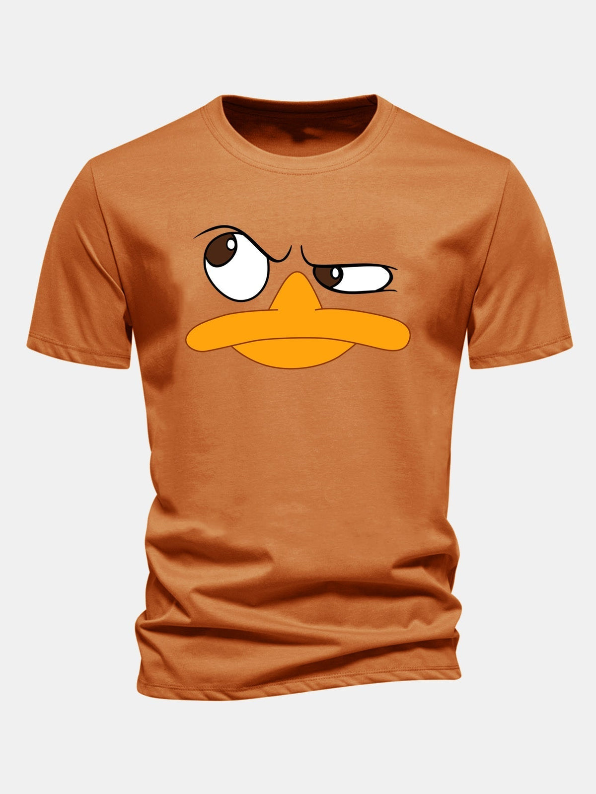 Herre Grafisk T-Shirt med Tegneserieansigt Print Casual Fit