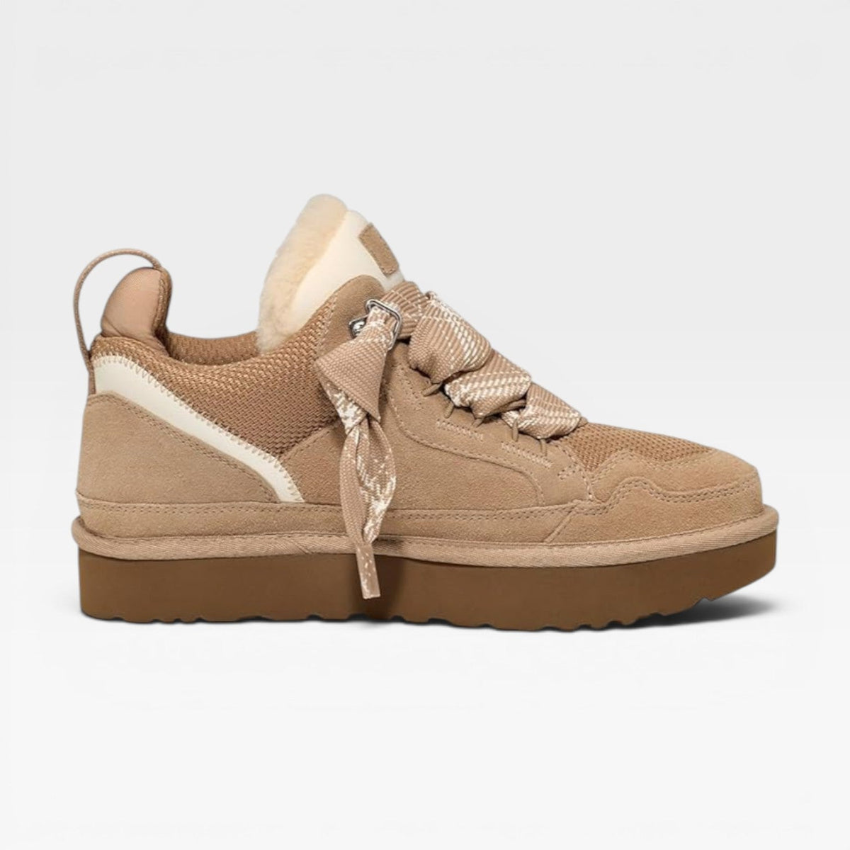 Kvinders Shearling Forede Sneakers – Lækre Ægte Suede Chunky Træningssko