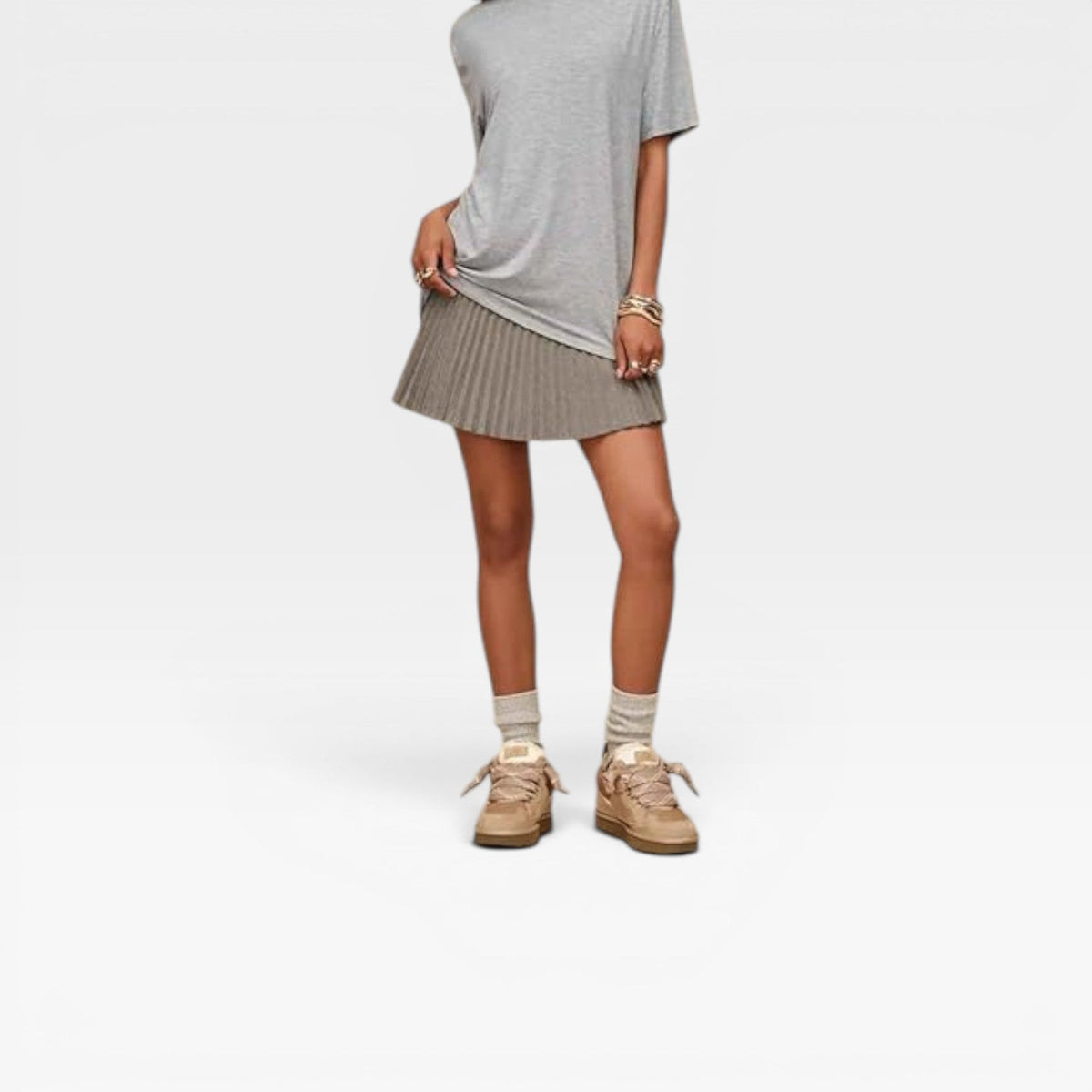Kvinders Shearling Forede Sneakers – Lækre Ægte Suede Chunky Træningssko