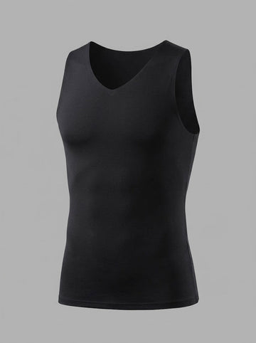 Herre Fleece-Foret Termisk Tanktop – Sømløs Slim-Fit Basislag til Koldt Vejr