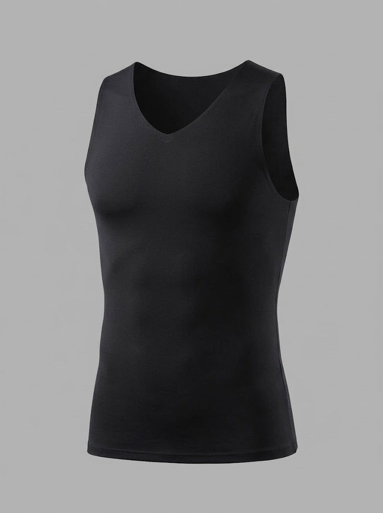 Herre Fleece-Foret Termisk Tanktop – Sømløs Slim-Fit Basislag til Koldt Vejr