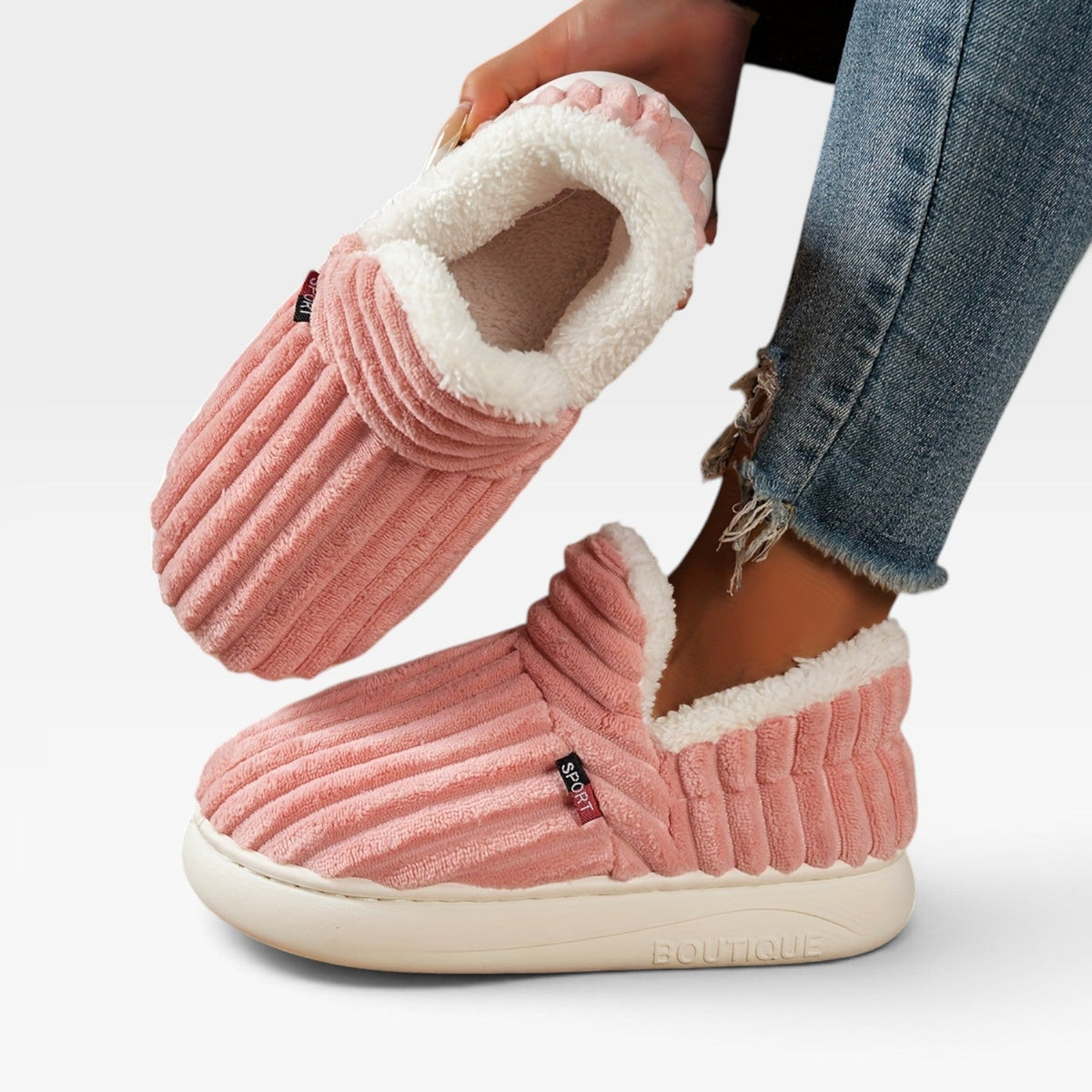 Kvinders Lækre Corduroy Slippers