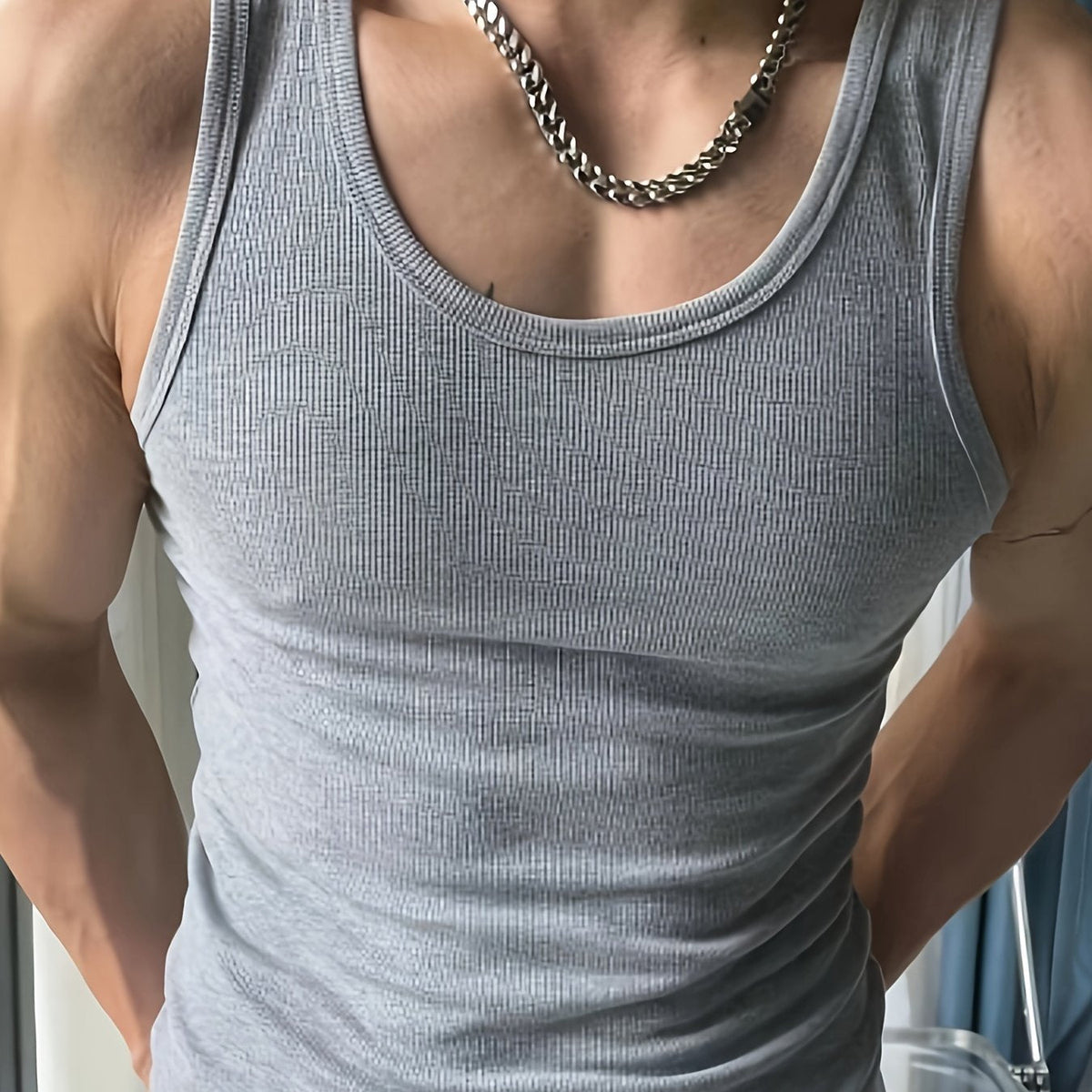 Herre Åndbar Sommer Tanktop – Letvægts Komfortabel Atletisk Casual Trænings T-shirt