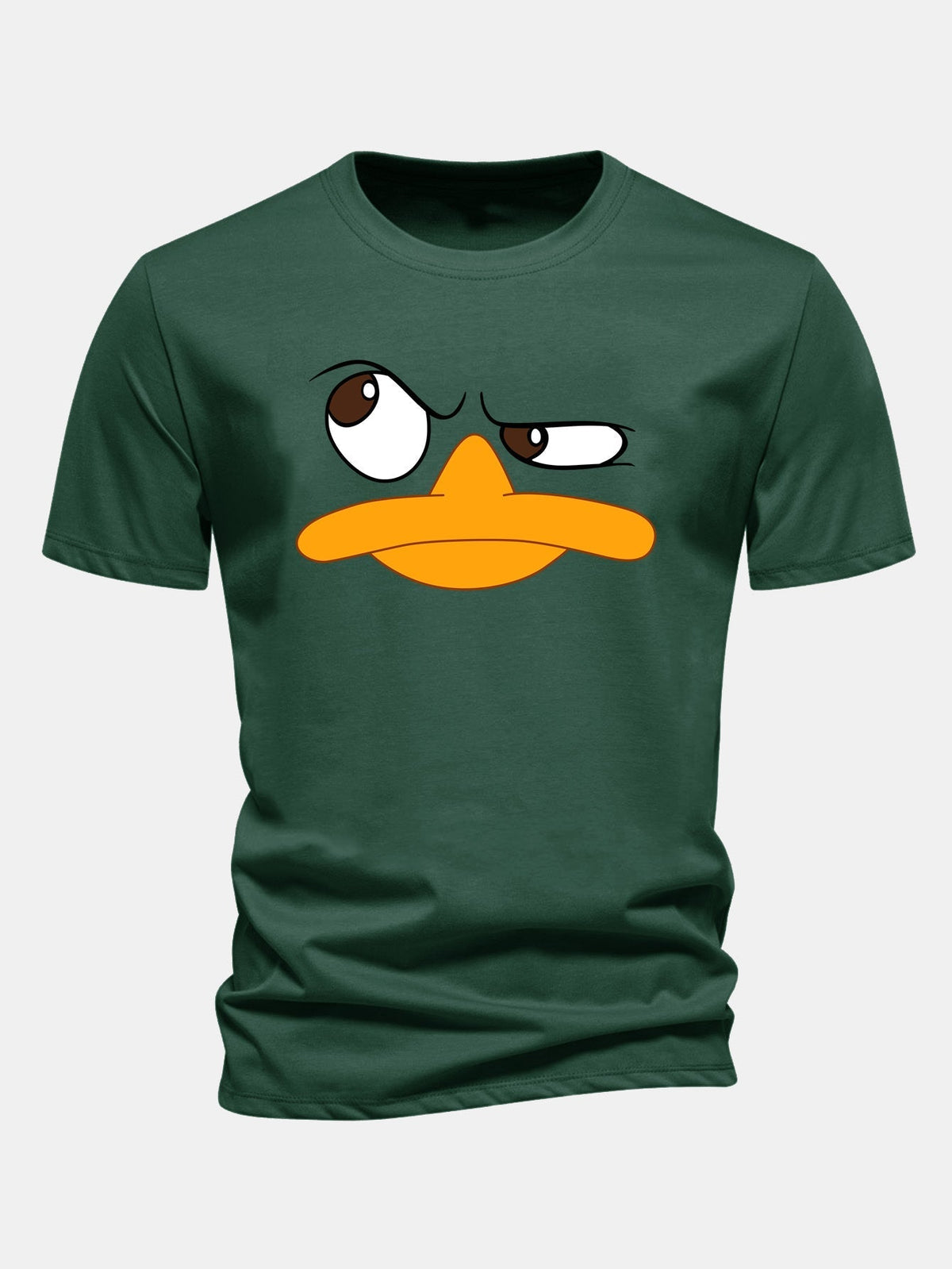 Herre Grafisk T-Shirt med Tegneserieansigt Print Casual Fit