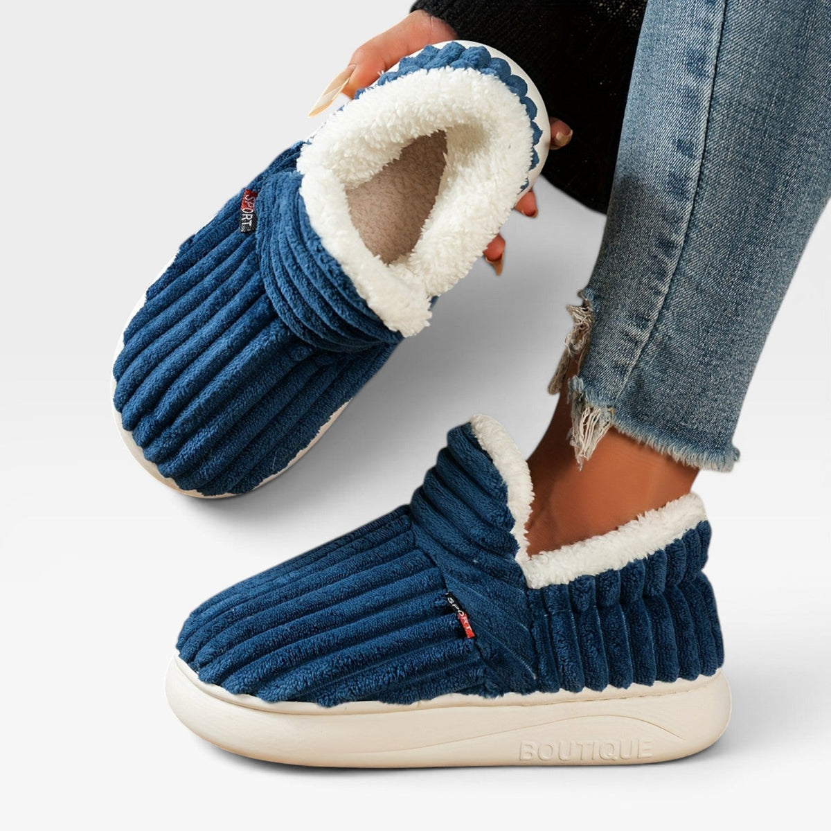 Kvinders Lækre Corduroy Slippers