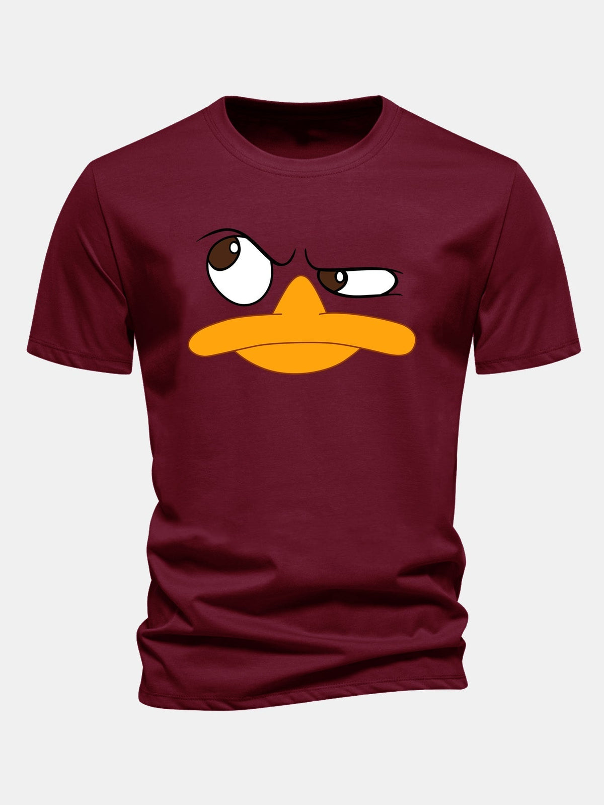 Herre Grafisk T-Shirt med Tegneserieansigt Print Casual Fit