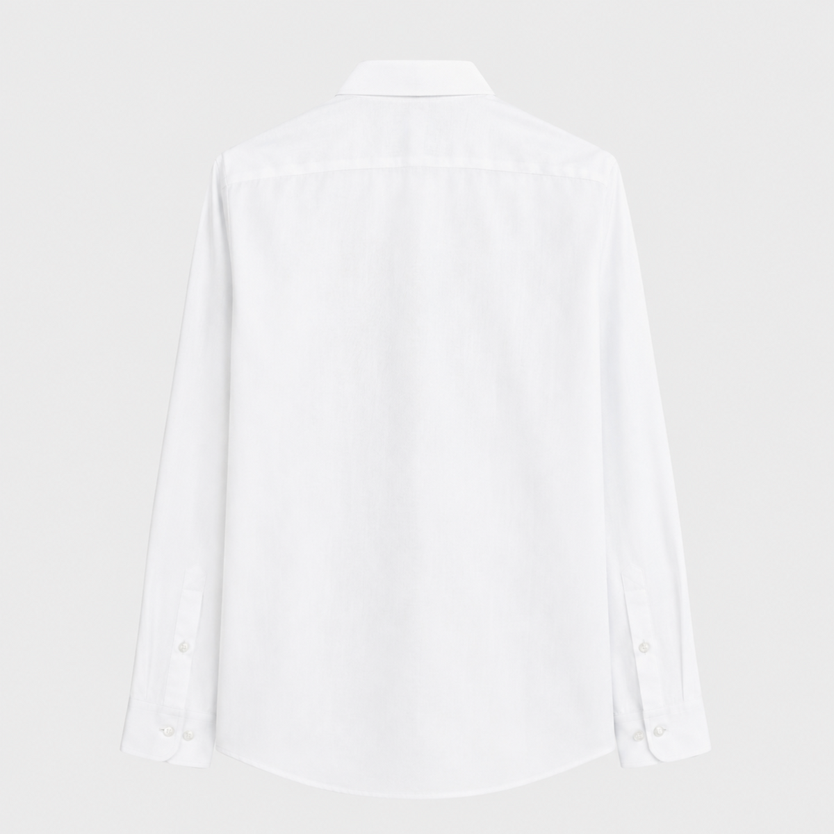 Herre Classic Cotton Skjorte – Struktureret Langærmet Stil til Forretnings- og Formelt Tøj
