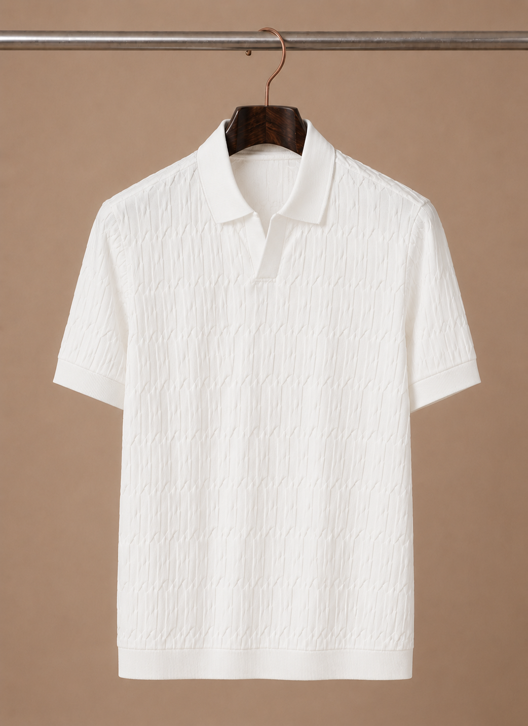 Herre Luksus Strik Polo Shirt – Blød Tekstur Sommer | Areleon