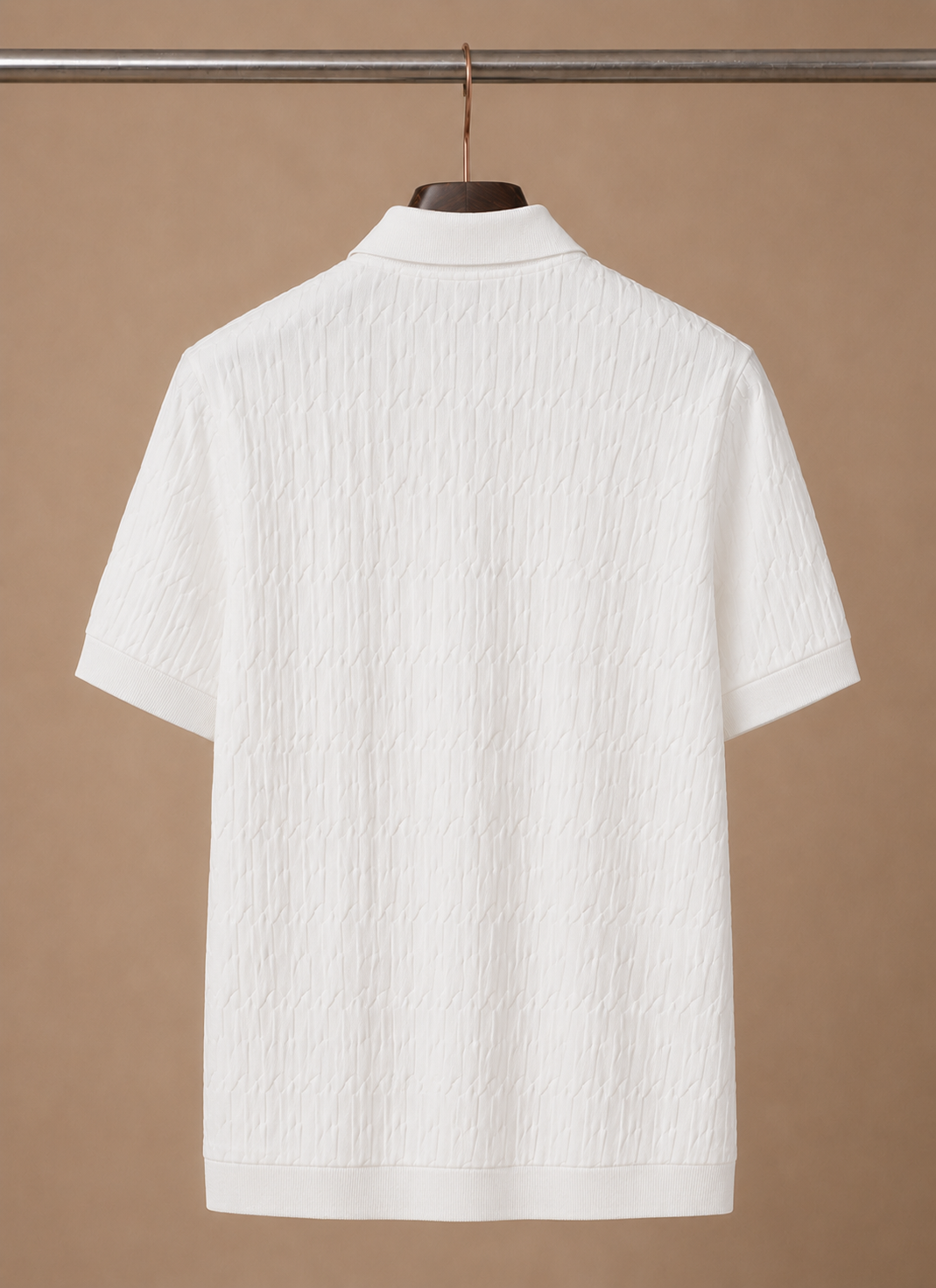 Herre Luksus Strik Polo Shirt – Blød Tekstur Sommer | Areleon