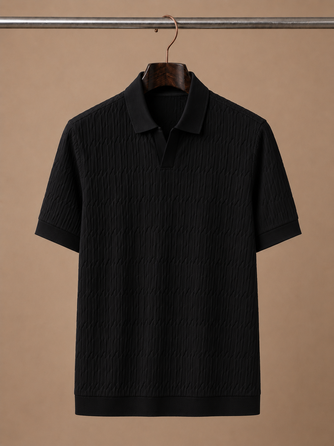 Herre Luksus Strik Polo Shirt – Blød Tekstur Sommer | Areleon