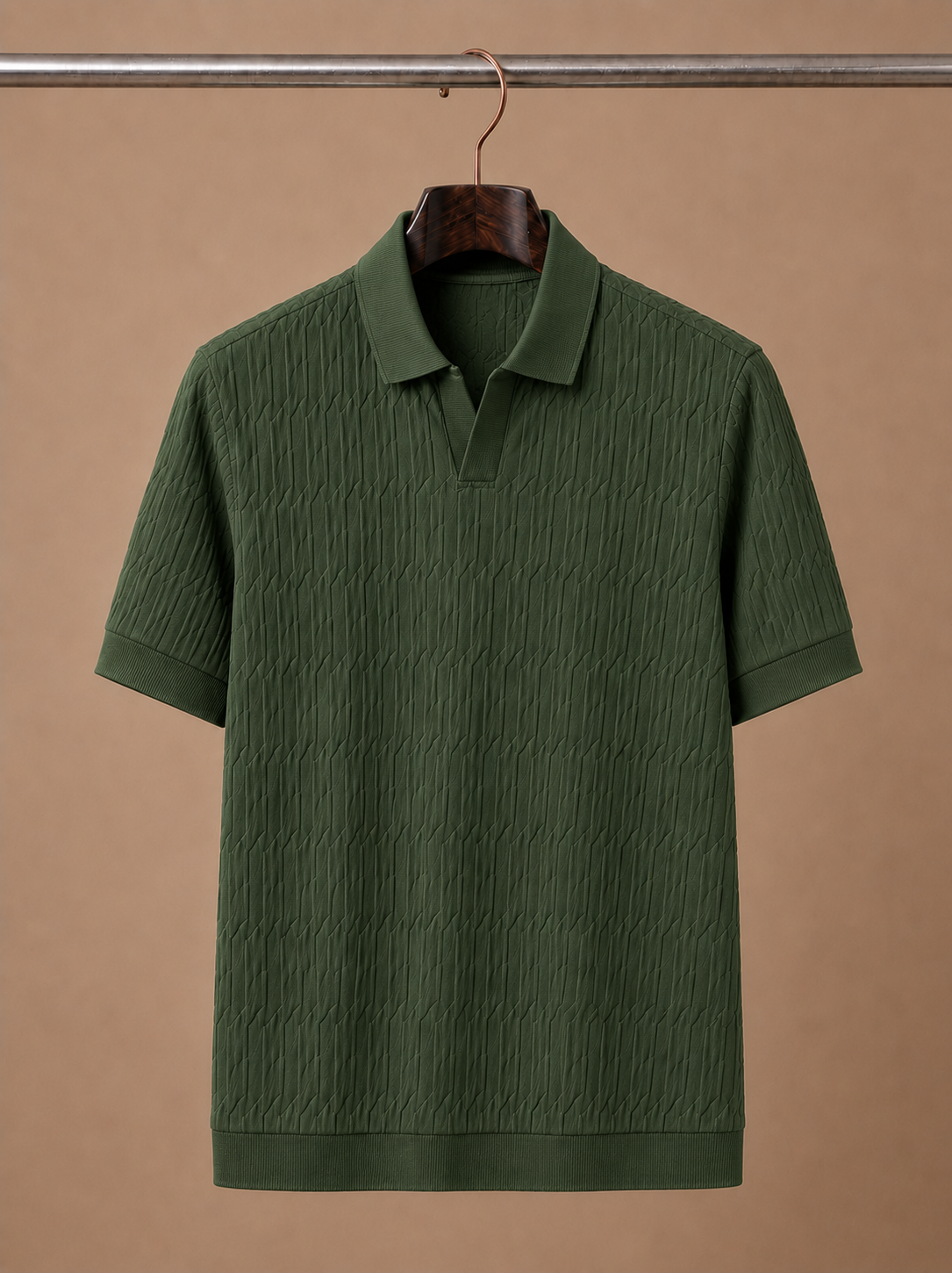 Herre Luksus Strik Polo Shirt – Blød Tekstur Sommer | Areleon